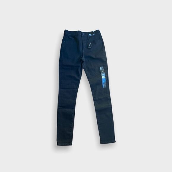 Express Skinny High Rise Jeans Black Sz 2R NWT - Picture 2 of 6